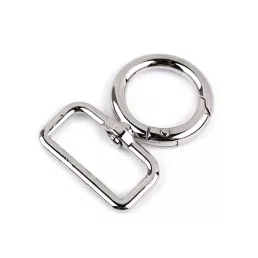 Fém forgós karabiner 25 mm-es befűző