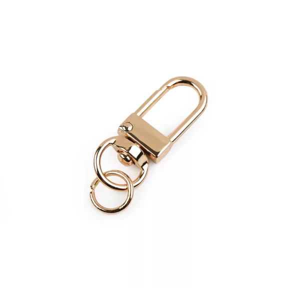 Fém forgós karabiner 9 mm-es befűző karikával - 2 rózsaarany (20 db-os csomagolás) Fém forgós karabiner 9 mm-es befűző karikával - 2 rózsaarany (20 db-os csomagolás)
