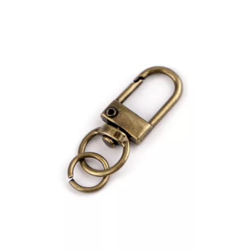 Fém forgós karabiner 9 mm-es befűző karikával