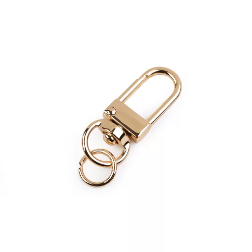 Fém forgós karabiner 9 mm-es befűző karikával