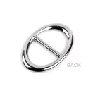 Design kapocs csiszolt kövekkel bújtató 19 mm - crystal nikkel (5 db-os csomagolás)