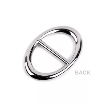   Design kapocs csiszolt kövekkel bújtató 19 mm - crystal nikkel (5 db-os csomagolás)