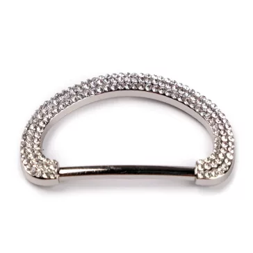   Design kapocs csiszolt kövekkel bújtató 30 mm - crystal (6 db-os csomagolás)