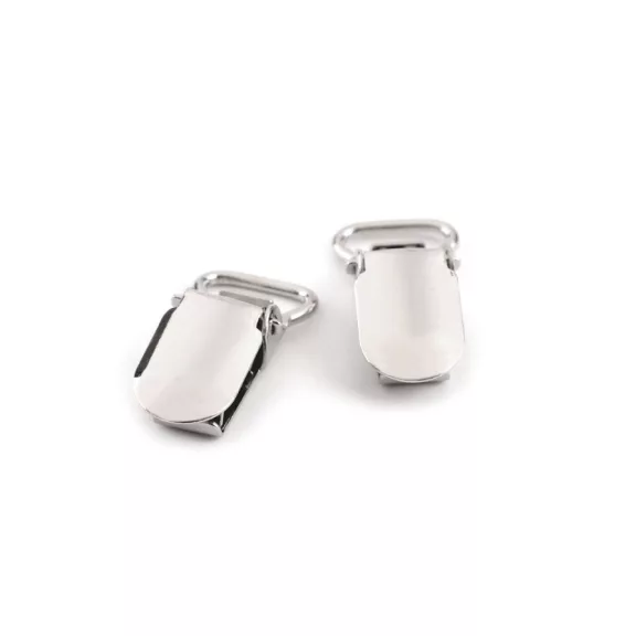 Nadrágtartó csipesz széles 10 mm - nikkel (50 db-os csomagolás) Nadrágtartó csipesz széles 10 mm - nikkel (50 db-os csomagolás)