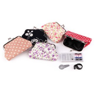 Utazó varrókészlet textil tokban