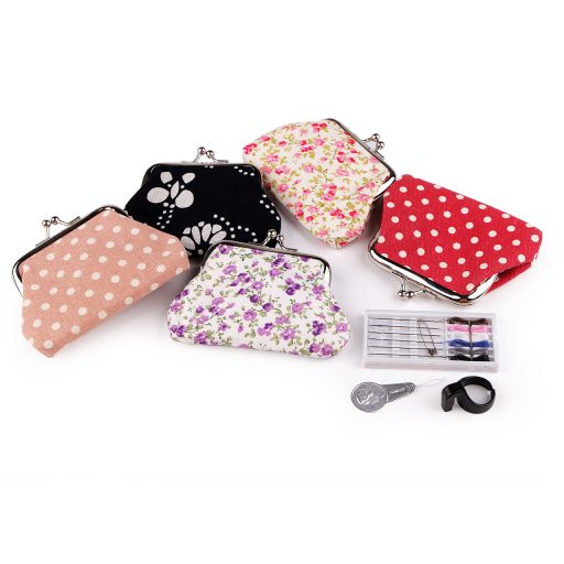 Utazó varrókészlet textil tokban