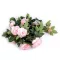 Mű girland rózsa - 3 rózsaszín világos (1 db-os csomagolás)