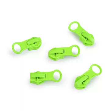   Cipzárkocsi vízálló spirálos cipzárhoz No 7 - 1 (D535) neon zöld (5 db-os csomagolás)