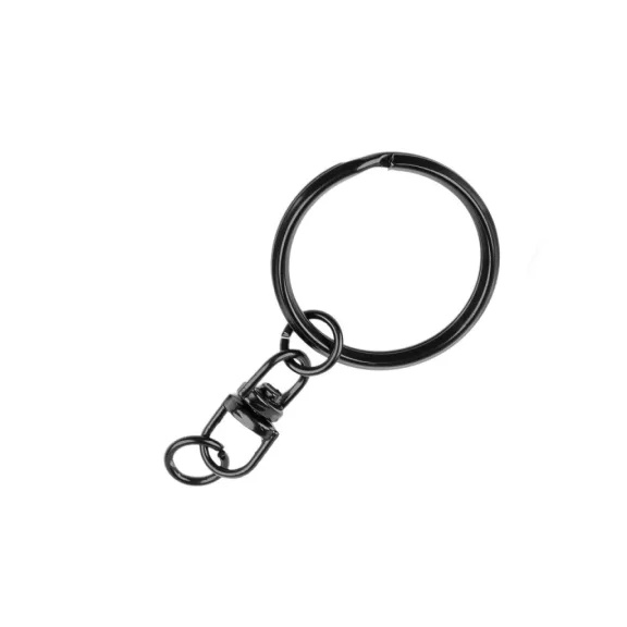 Kulcskarika Ø23 mm forgóval - 4 fekete lakk (10 db-os csomagolás) Kulcskarika Ø23 mm forgóval - 4 fekete lakk (10 db-os csomagolás)