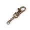 Fém forgós karabiner 8 mm- befűző láncos - 3 ósárgaréz (2 db-os csomagolás)