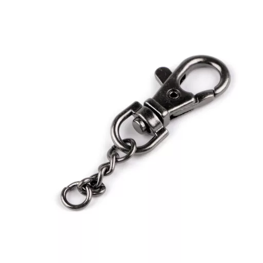 Fém forgós karabiner 8 mm- befűző láncos