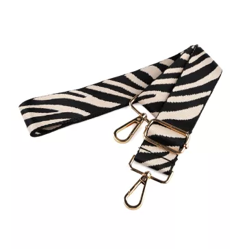   Textil fül / pánt táskára karabinerrel szélessége 3,8 cm - 4 világos bézs arany (3 db-os csomagolás)