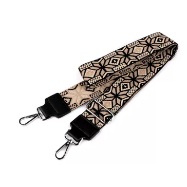   Textil fül / pánt táskára karabinerrel szélessége 5 cm - 2 bézs (5 db-os csomagolás)