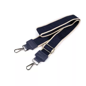   Textil fül / pánt táskára karabinerrel szélessége 5 cm - 5 sötétkék (5 db-os csomagolás)
