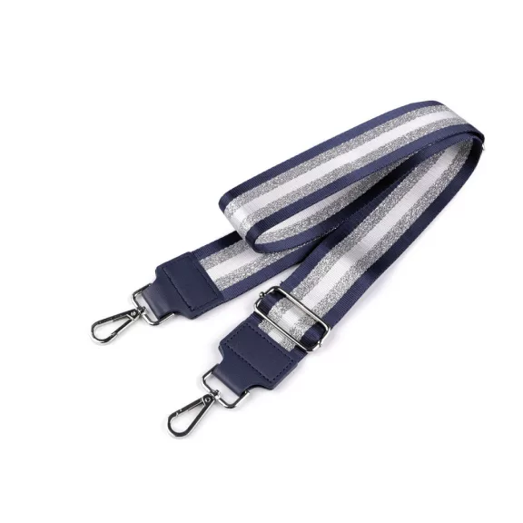 Textil fül / pánt táskára karabinerrel szélessége 5 cm - 8 blue dark ezüst (1 db-os csomagolás) Textil fül / pánt táskára karabinerrel szélessége 5 cm - 8 blue dark ezüst (1 db-os csomagolás)