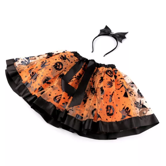 Maszkabáli jelmez - Halloween, boszorkány - narancssárga (1 szett) Maszkabáli jelmez - Halloween, boszorkány - narancssárga (1 szett)