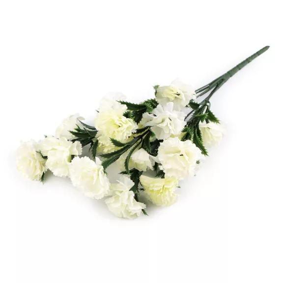 Mű csokor karafiát - 5 (39 cm) krém világos (1 db-os csomagolás) Mű csokor karafiát - 5 (39 cm) krém világos (1 db-os csomagolás)