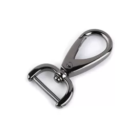 Fém forgós karabiner csavaros befűzővel 19 mm