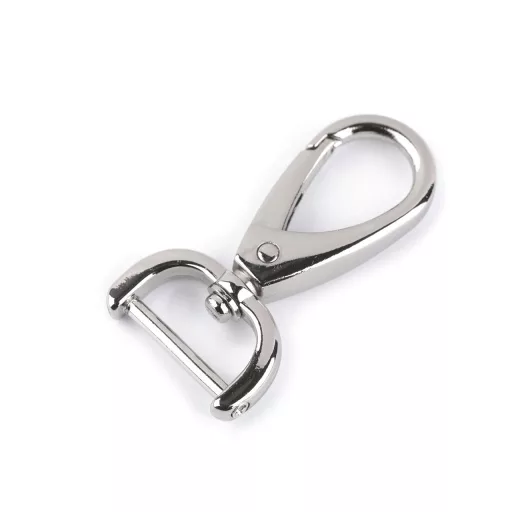 Fém forgós karabiner csavaros befűzővel 19 mm