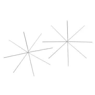   Karácsonyi csillag / drót pehely gyöngyöző alap Ø12 cm - platina (10 db-os csomagolás)