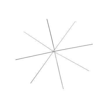   Karácsonyi csillag / drót pehely gyöngyöző alap Ø12 cm - platina (10 db-os csomagolás)