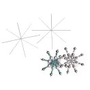 Karácsonyi csillag / drót pehely gyöngyöző alap Ø12 cm - platina (10 db-os csomagolás) Karácsonyi csillag / drót pehely gyöngyöző alap Ø12 cm - platina (10 db-os csomagolás)