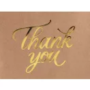 Ajándék papír táska Thank you 16x22 cm - természetes barna arany (120 db-os csomagolás) Ajándék papír táska Thank you 16x22 cm - természetes barna arany (120 db-os csomagolás)