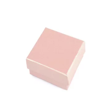   Ékszeresdoboz 5,5x5,5 cm - 1 púderrózsaszín gyöngyház (2 db-os csomagolás)