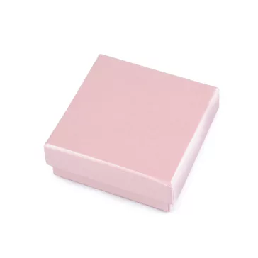   Ékszeresdoboz 9x9 cm - 1 púderrózsaszín gyöngyház (36 db-os csomagolás)