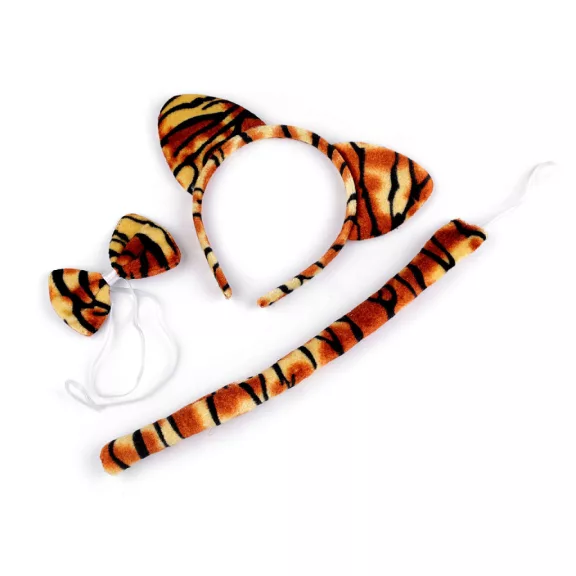 Maszkabáli készlet - macska, dalmata, egér, tigris - 5 sötét narancs tigris (1 szett) Maszkabáli készlet - macska, dalmata, egér, tigris - 5 sötét narancs tigris (1 szett)