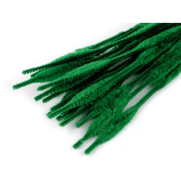   Szőrös modellező drót Ø5-10 mm hossza 30 cm - 4 zöld (100 db-os csomagolás)