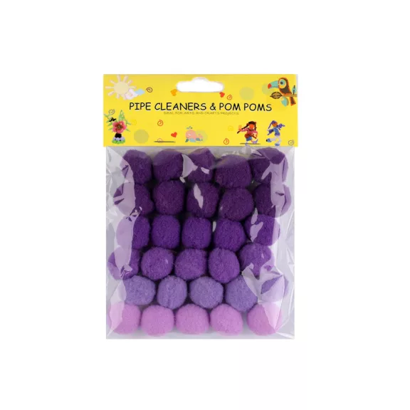 Színes zsenília golyó vegyes színek Ø20 mm pom pom - 2 lila (6 zacskó) Színes zsenília golyó vegyes színek Ø20 mm pom pom - 2 lila (6 zacskó)