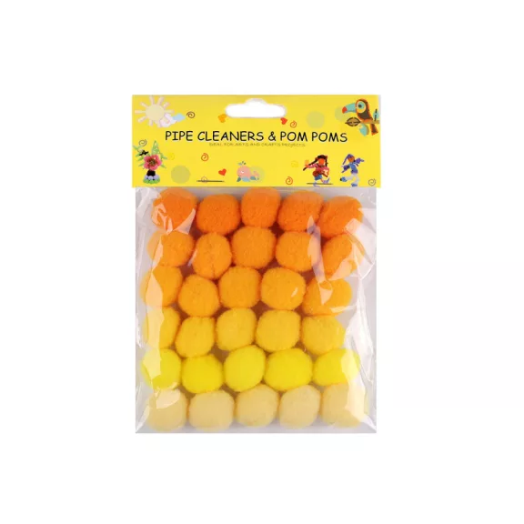 Színes zsenília golyó vegyes színek Ø20 mm pom pom - 4 narancssárga (1 zacskó) Színes zsenília golyó vegyes színek Ø20 mm pom pom - 4 narancssárga (1 zacskó)