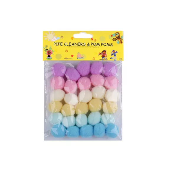 Színes zsenília golyó vegyes színek Ø20 mm pom pom - 9 multicolor (10 zacskó) Színes zsenília golyó vegyes színek Ø20 mm pom pom - 9 multicolor (10 zacskó)
