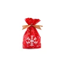 Élelmiszer zacskó atlasz szalaggal karácsonyi 12x17,5 cm - 2 piros hópehely (50 db-os csomagolás) Élelmiszer zacskó atlasz szalaggal karácsonyi 12x17,5 cm - 2 piros hópehely (50 db-os csomagolás)
