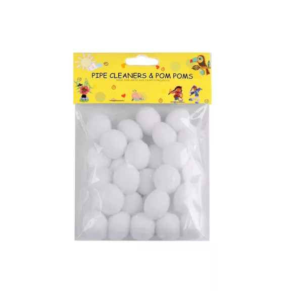 Színes zsenília pom pom golyó Ø20 mm - 1 fehér (12 zacskó) Színes zsenília pom pom golyó Ø20 mm - 1 fehér (12 zacskó)