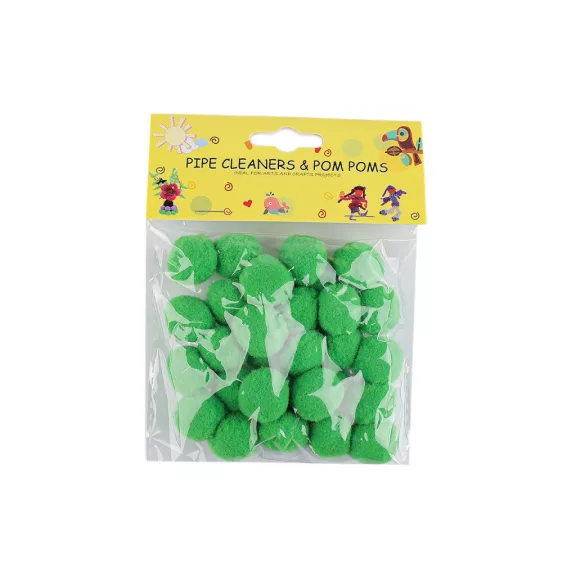 Színes zsenília pom pom golyó Ø20 mm - 5 zöld (1 zacskó) Színes zsenília pom pom golyó Ø20 mm - 5 zöld (1 zacskó)