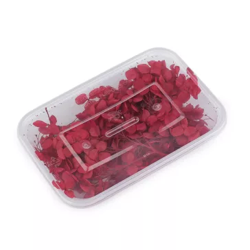   Szárított / stabilizált hortenzia száraz és nedves díszítésre - 13 piros (3 box)