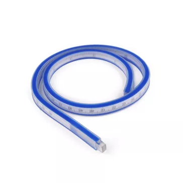   Rugalmas vonalzó hossza 40 cm, 50 cm, 60 cm - 1 (50 cm) kék (3 db-os csomagolás)