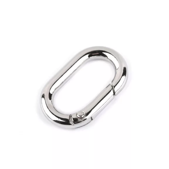 Karabiner ovális bújtató 25 mm - 1 nikkel (10 db-os csomagolás) Karabiner ovális bújtató 25 mm - 1 nikkel (10 db-os csomagolás)