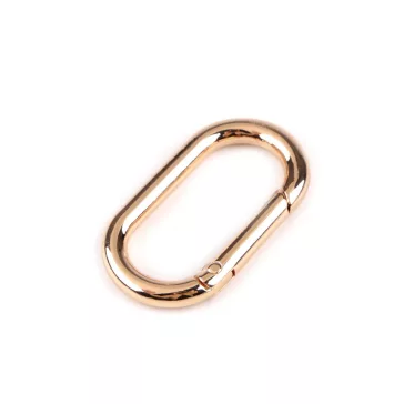   Karabiner ovális bújtató 25 mm - 2 rózsaarany (1 db-os csomagolás)