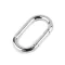 Karabiner ováis bújtató 34 mm - 1 nikkel (10 db-os csomagolás)