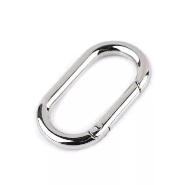   Karabiner ováis bújtató 34 mm - 1 nikkel (30 db-os csomagolás)