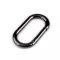 Karabiner ováis bújtató 34 mm - 2 nikkel fekete (1 db-os csomagolás)