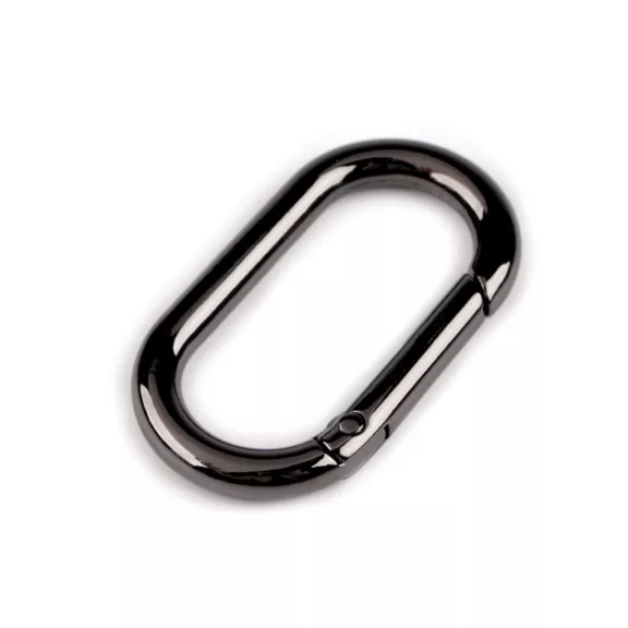 Karabiner ováis bújtató 34 mm - 2 nikkel fekete (10 db-os csomagolás) Karabiner ováis bújtató 34 mm - 2 nikkel fekete (10 db-os csomagolás)