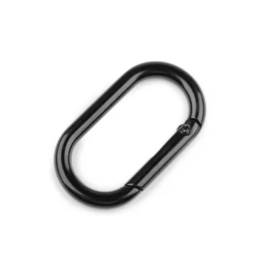   Karabiner ováis bújtató 34 mm - 5 fekete (30 db-os csomagolás)