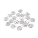 Filcanyagból hópihe glitteres Ø15 mm - ezüst (200 db-os csomagolás) Filcanyagból hópihe glitteres Ø15 mm - ezüst (200 db-os csomagolás)