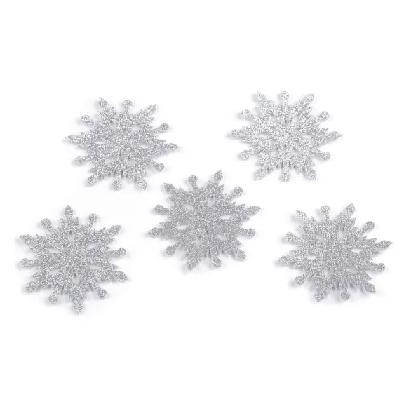 Karácsonyi filc pehely glitterekkel Ø75 mm - 1 ezüst (30 db-os csomagolás) Karácsonyi filc pehely glitterekkel Ø75 mm - 1 ezüst (30 db-os csomagolás)