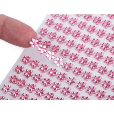   Öntapadós virág ragasztó sávon Ø8 mm - 1 rózsaszín világos (3 card)
