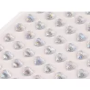 Öntapadó szív ragasztócsíkon multicolor Ø10 mm - 1 crystal (1 lap)